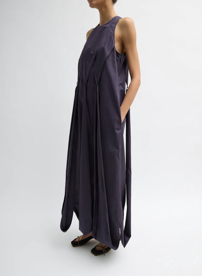 Eco Poplin Halter Paneled Dress