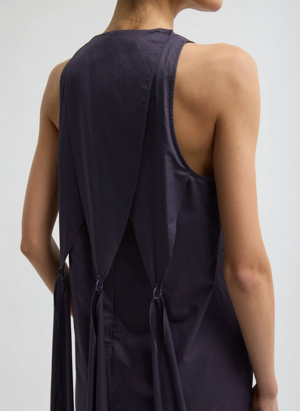 Eco Poplin Halter Paneled Dress