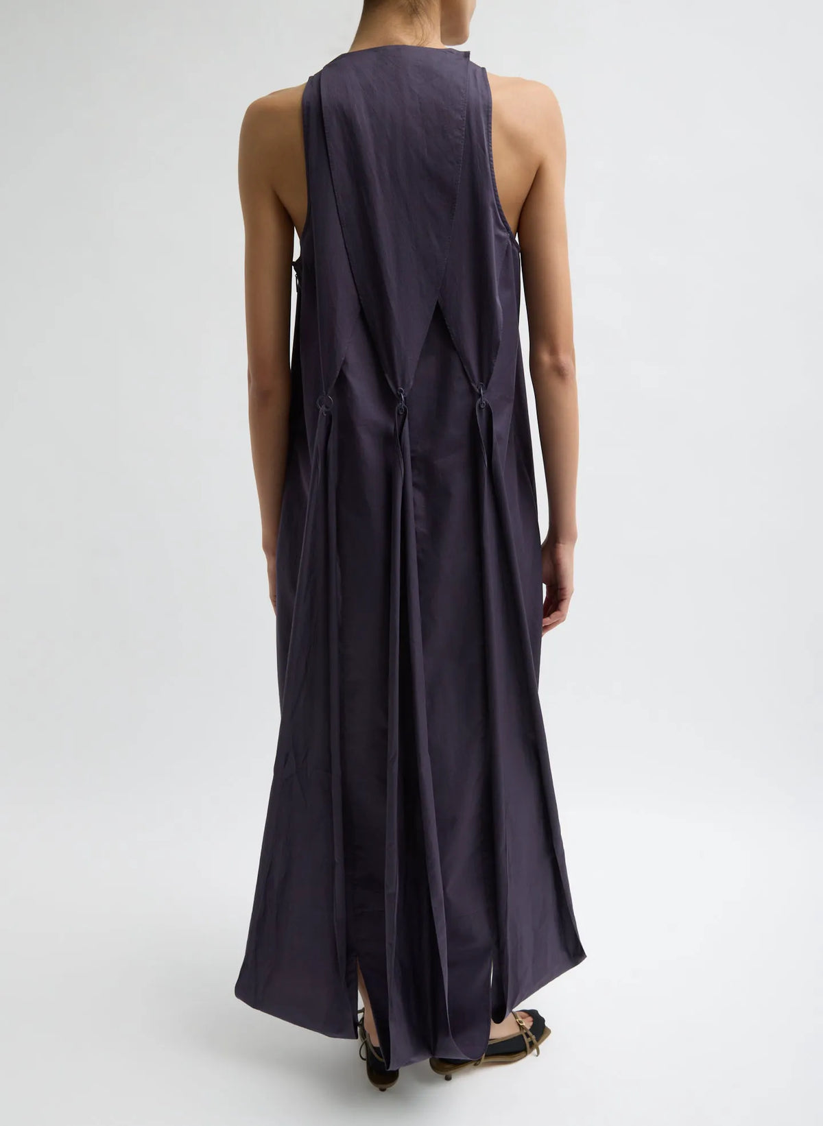Eco Poplin Halter Paneled Dress