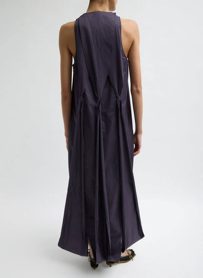 Eco Poplin Halter Paneled Dress