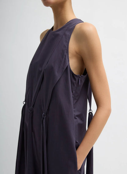 Eco Poplin Halter Paneled Dress