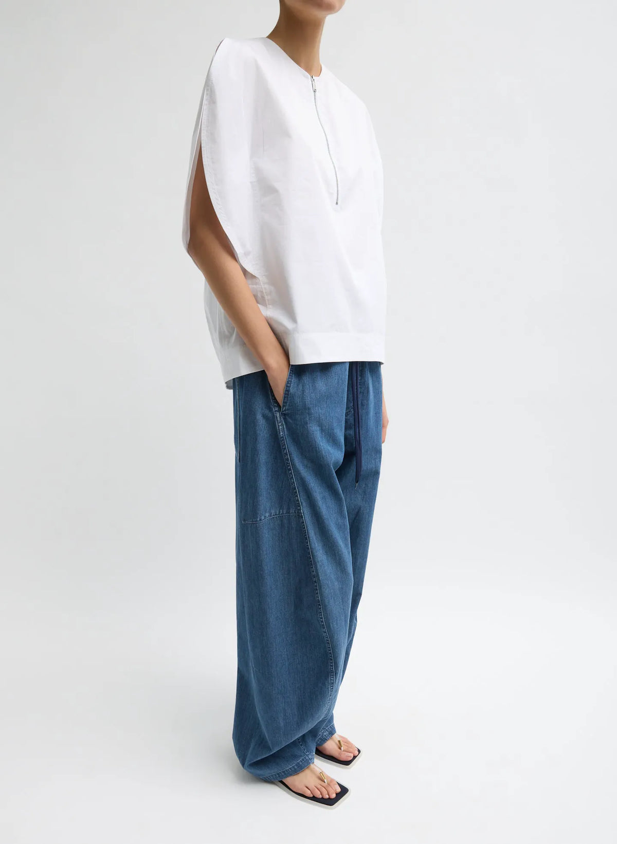 Eco Poplin Balloon Origami Top