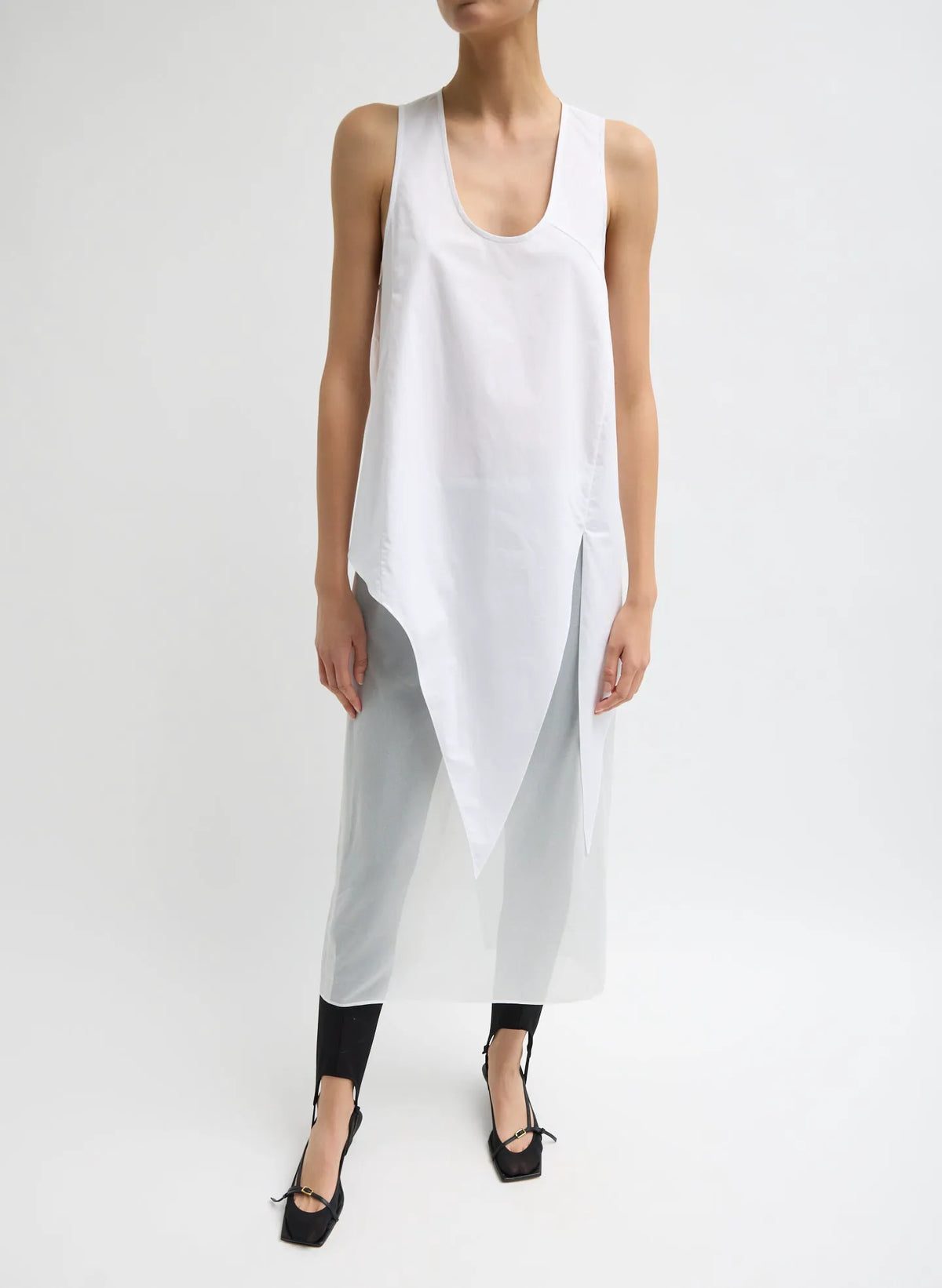 Eco Poplin Tie Front Top
