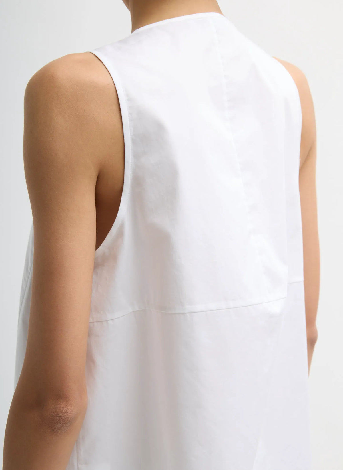 Eco Poplin Tie Front Top