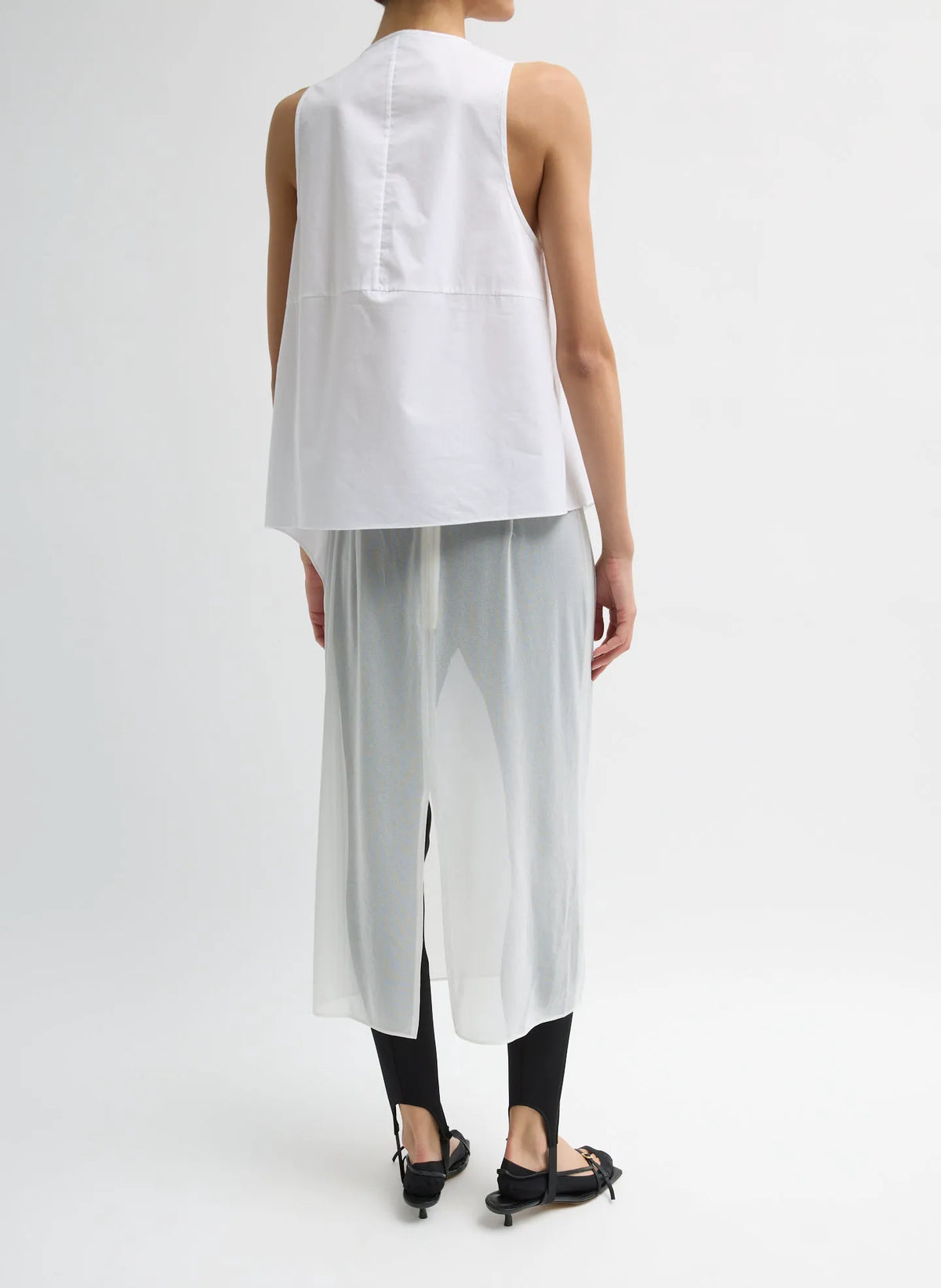 Eco Poplin Tie Front Top