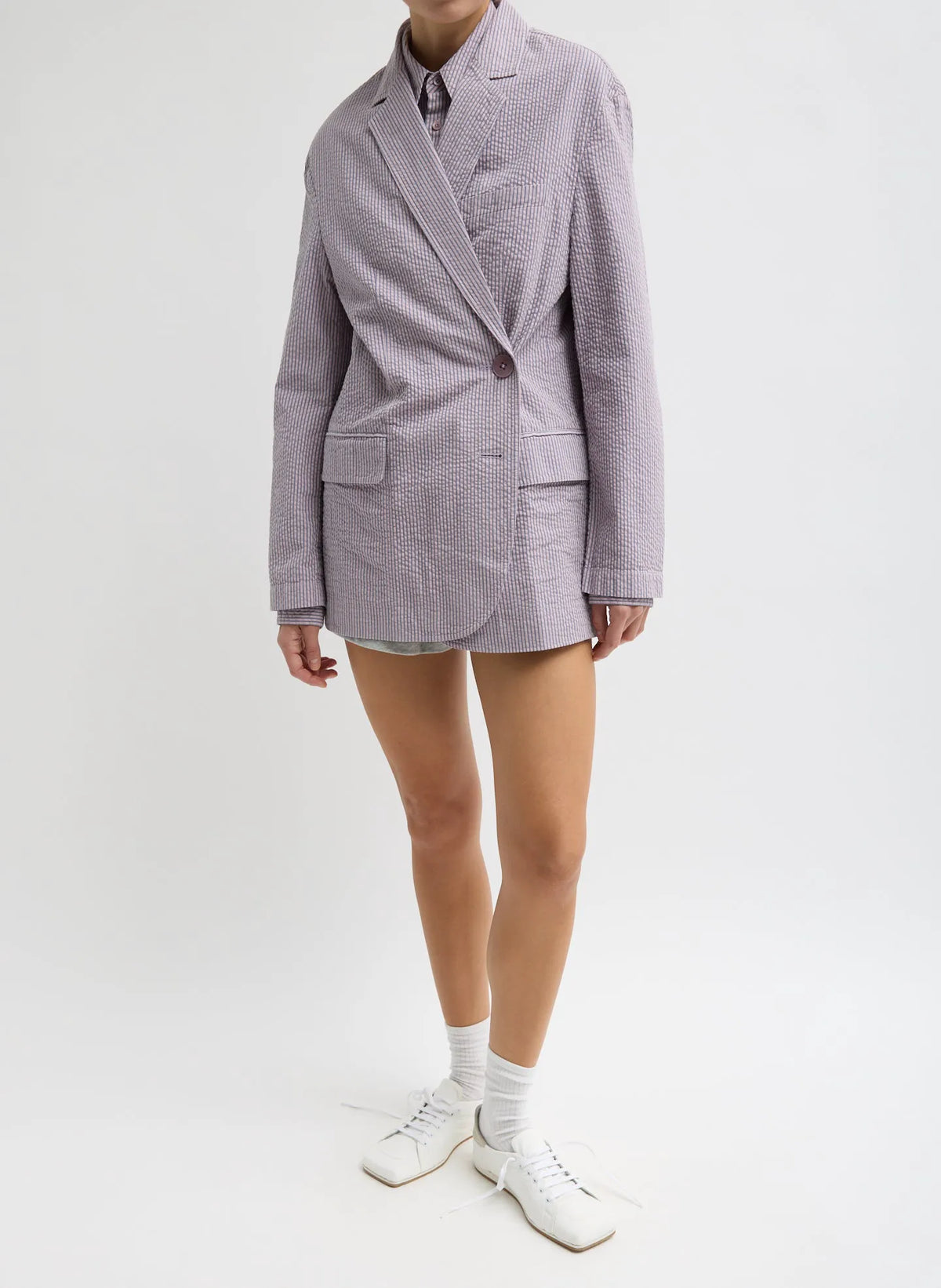 Garment Dyed Seersucker Liam Blazer