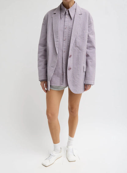 Garment Dyed Seersucker Liam Blazer