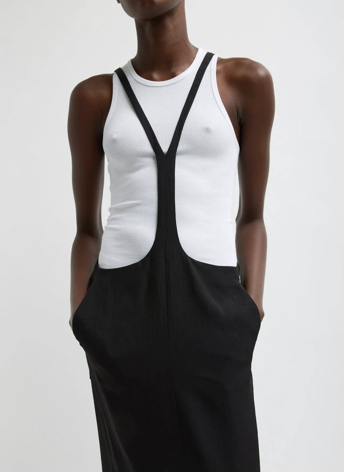 Summer Acetate Crinkle Overall Skirt