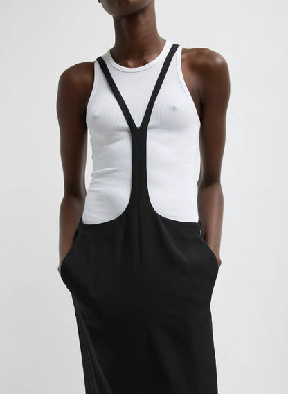 Summer Acetate Crinkle Overall Skirt