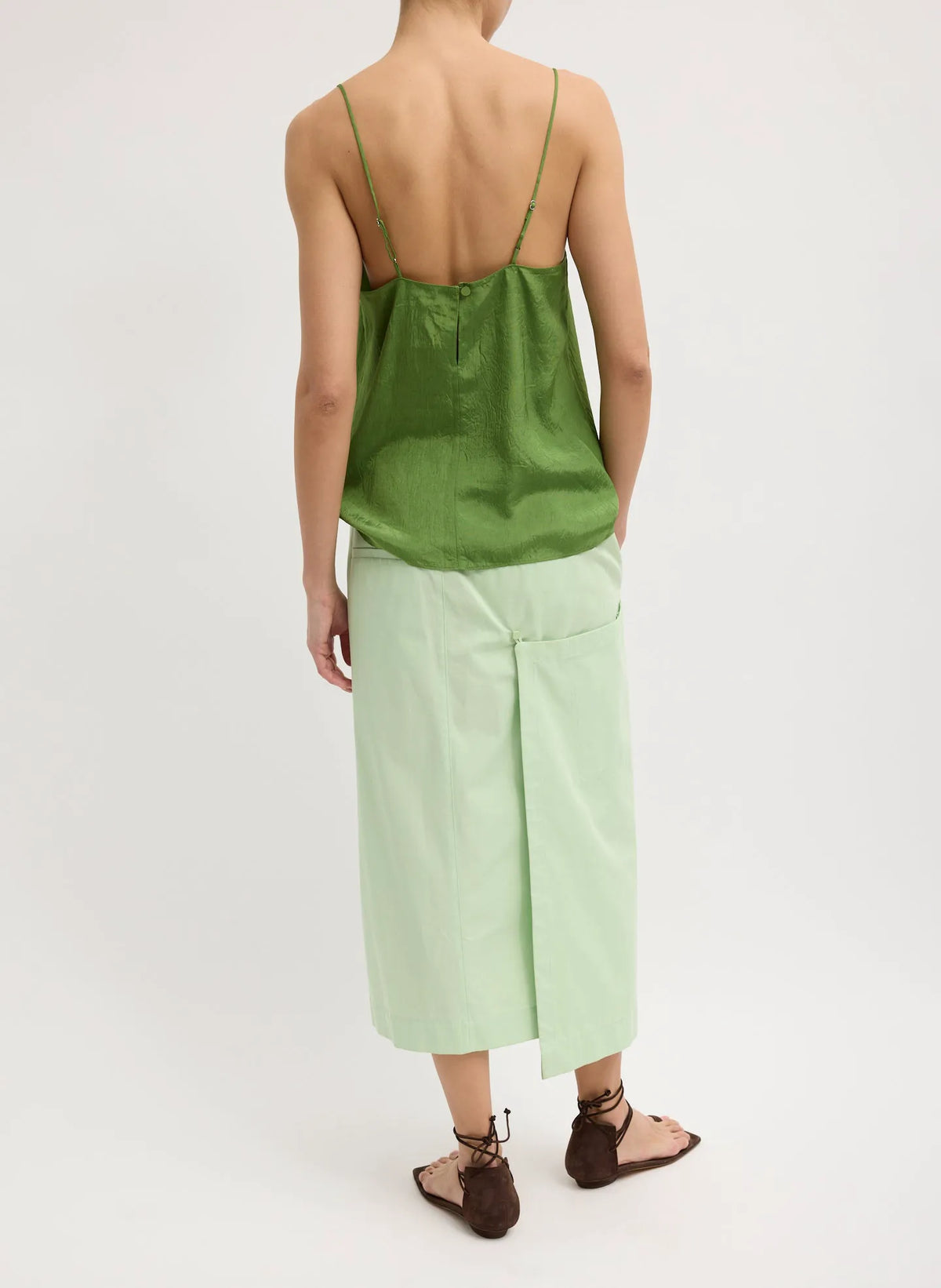 Summer Acetate Crinkle Cami