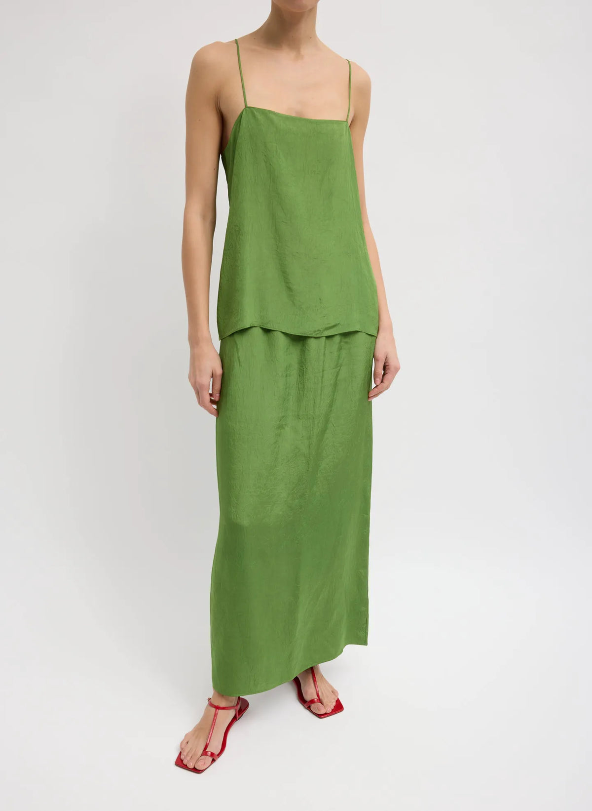 Summer Acetate Crinkle Cami