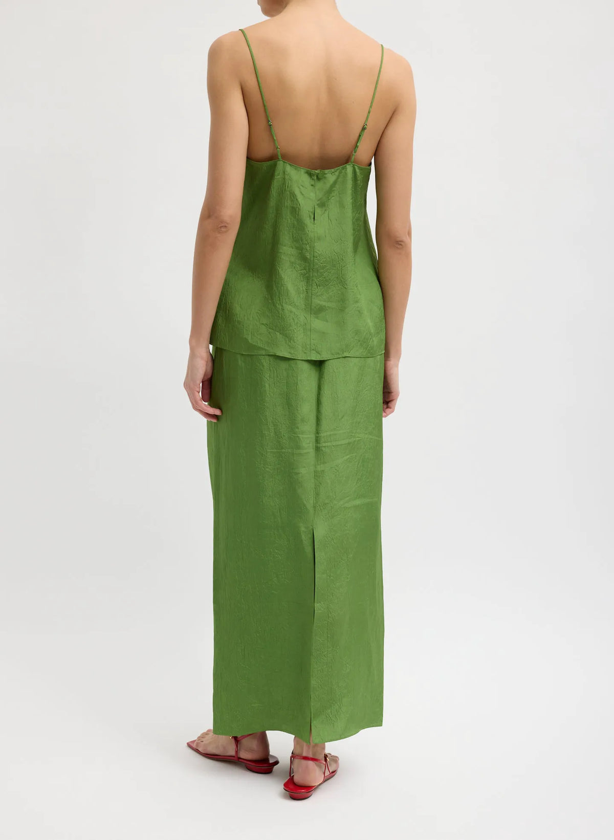 Summer Acetate Crinkle Cami