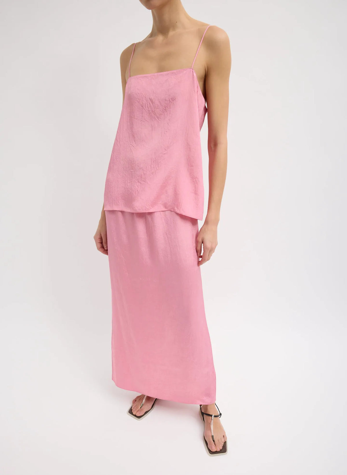 Summer Acetate Crinkle Cami