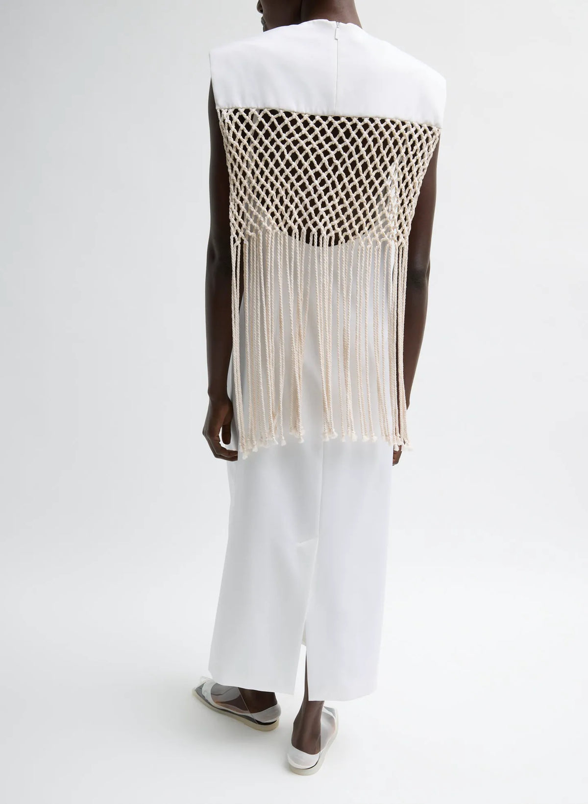 Stretch Silk Nylon Macrame Dress