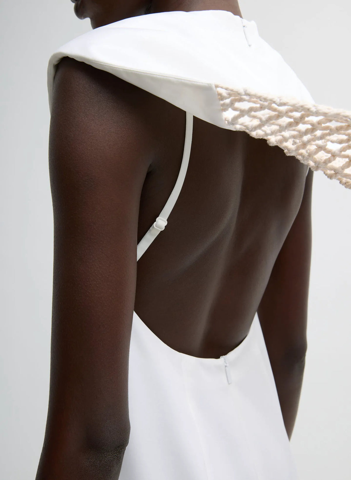 Stretch Silk Nylon Macrame Dress