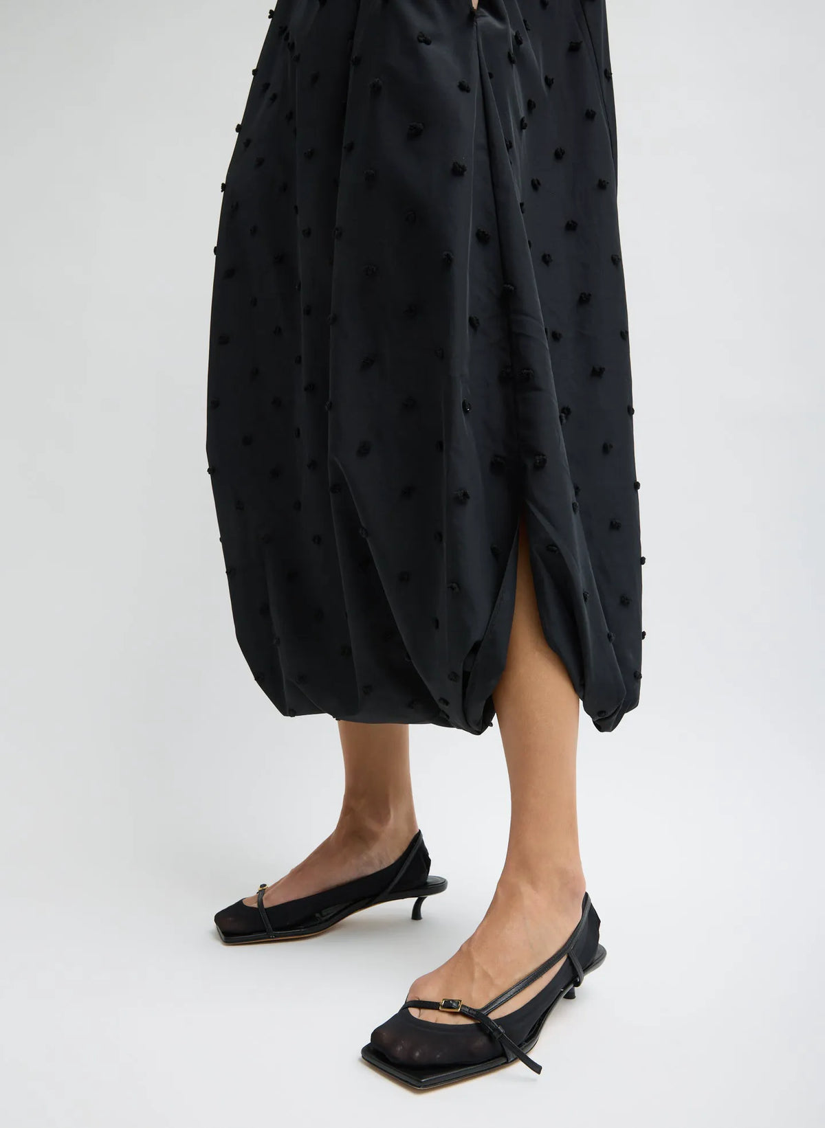 Tech Swiss Dot Square Neck Cami Dress