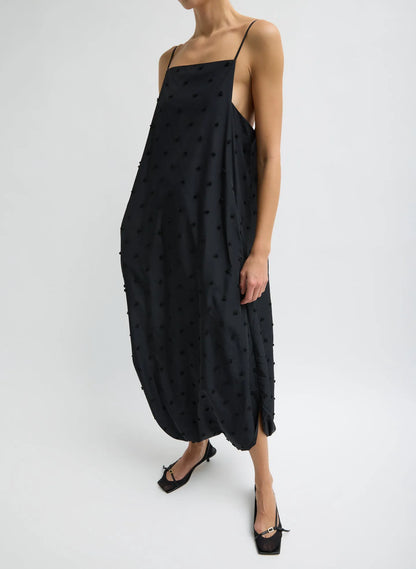 Tech Swiss Dot Square Neck Cami Dress