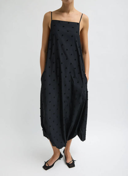 Tech Swiss Dot Square Neck Cami Dress