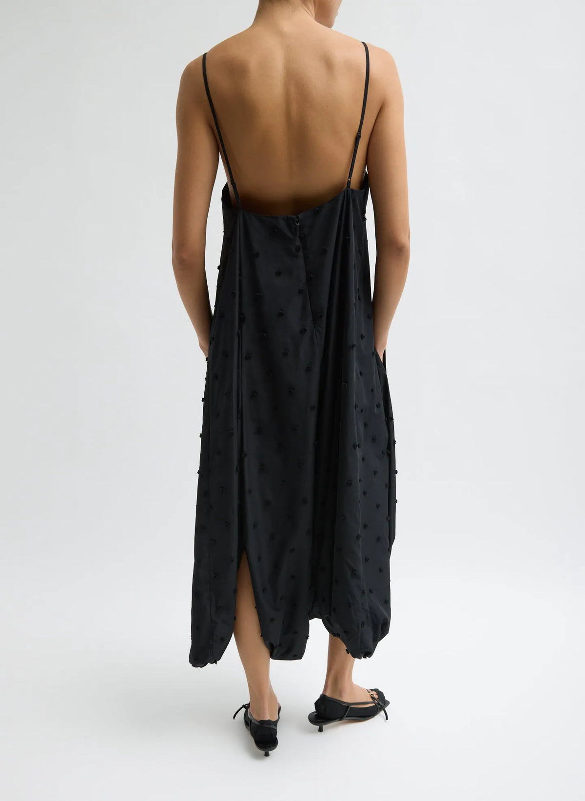 Tech Swiss Dot Square Neck Cami Dress