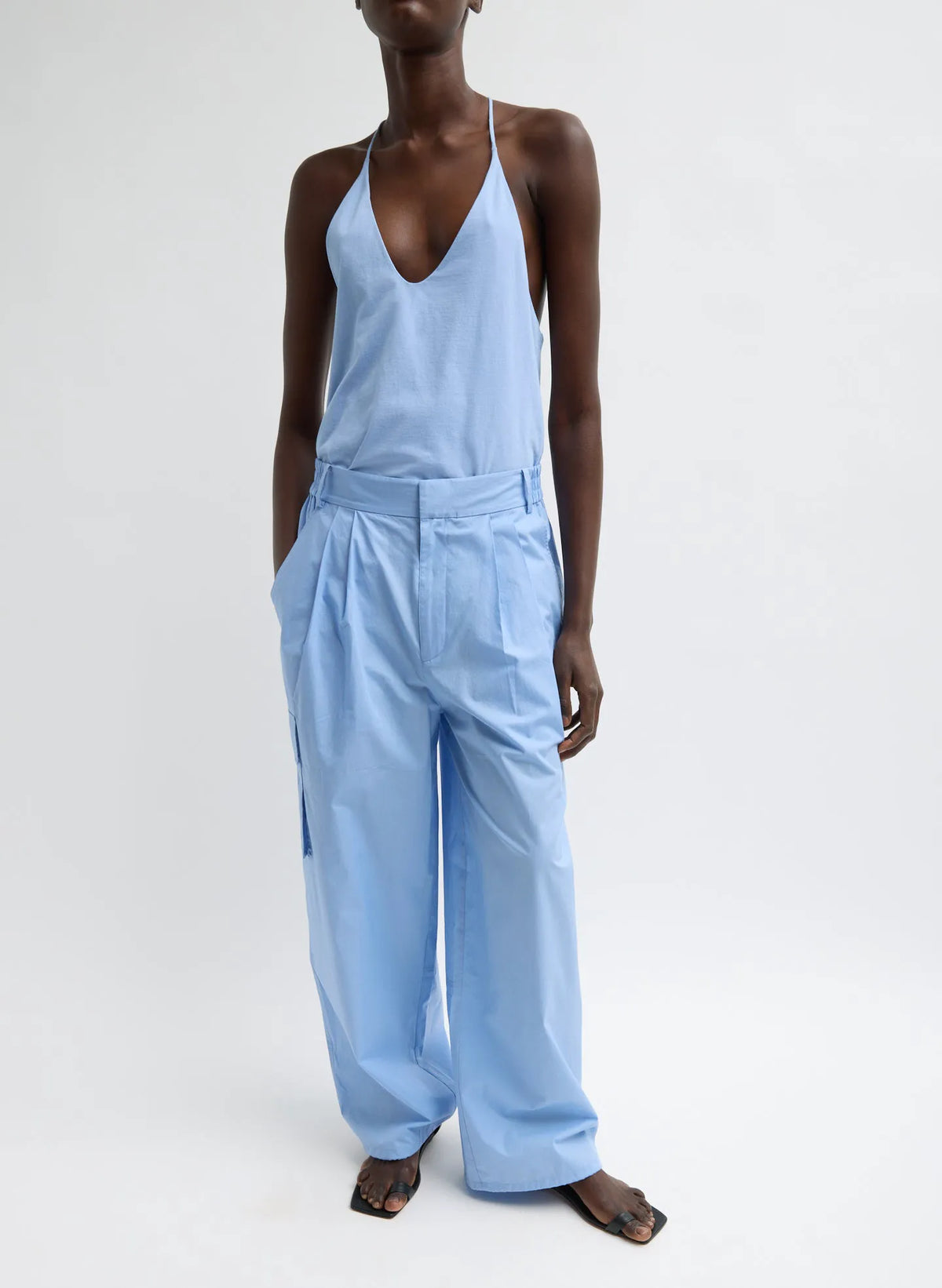 Vintage Cotton Wide Leg Pull On Cargo Pant