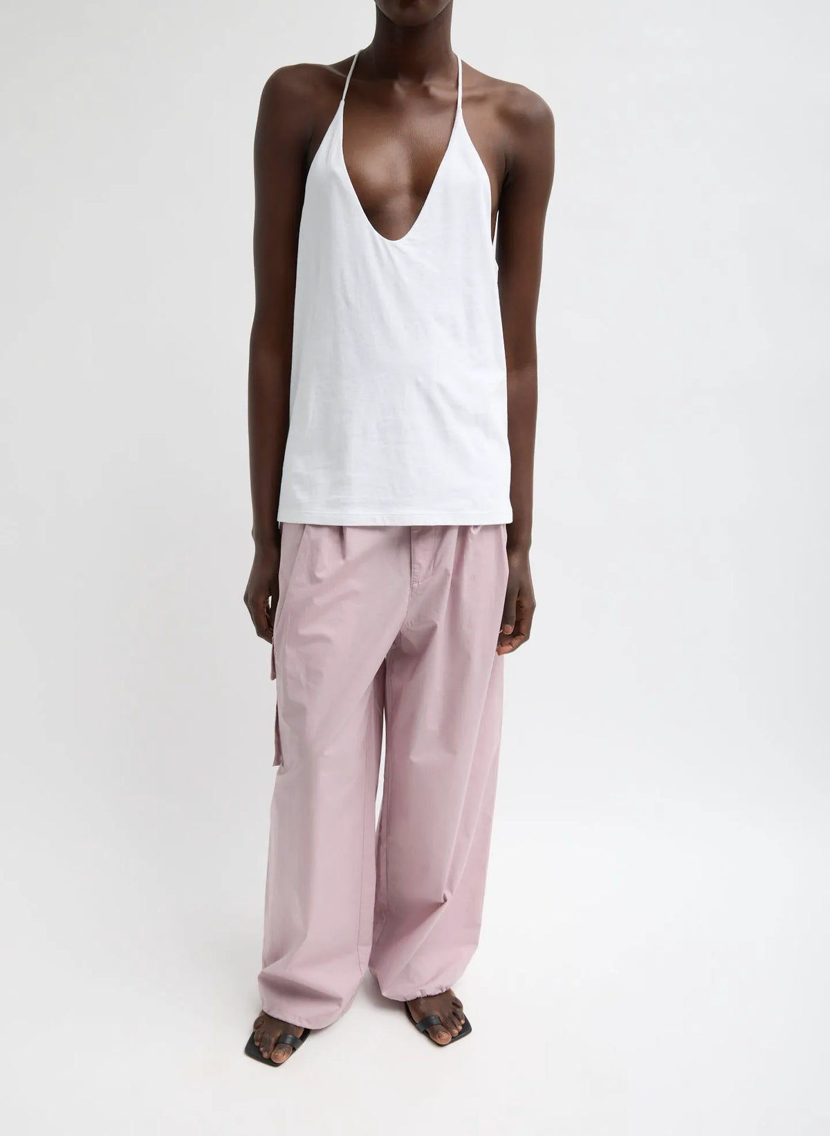 Vintage Cotton Wide Leg Pull On Cargo Pant