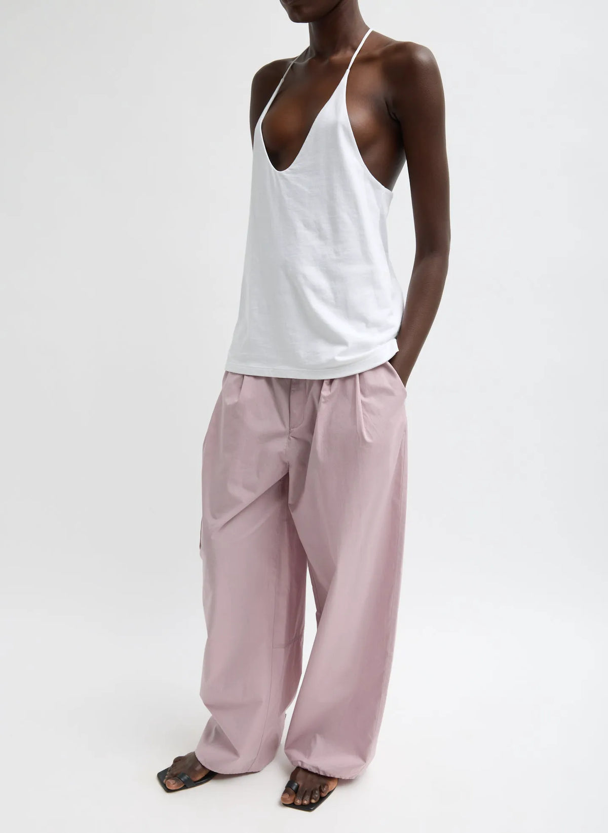 Vintage Cotton Wide Leg Pull On Cargo Pant