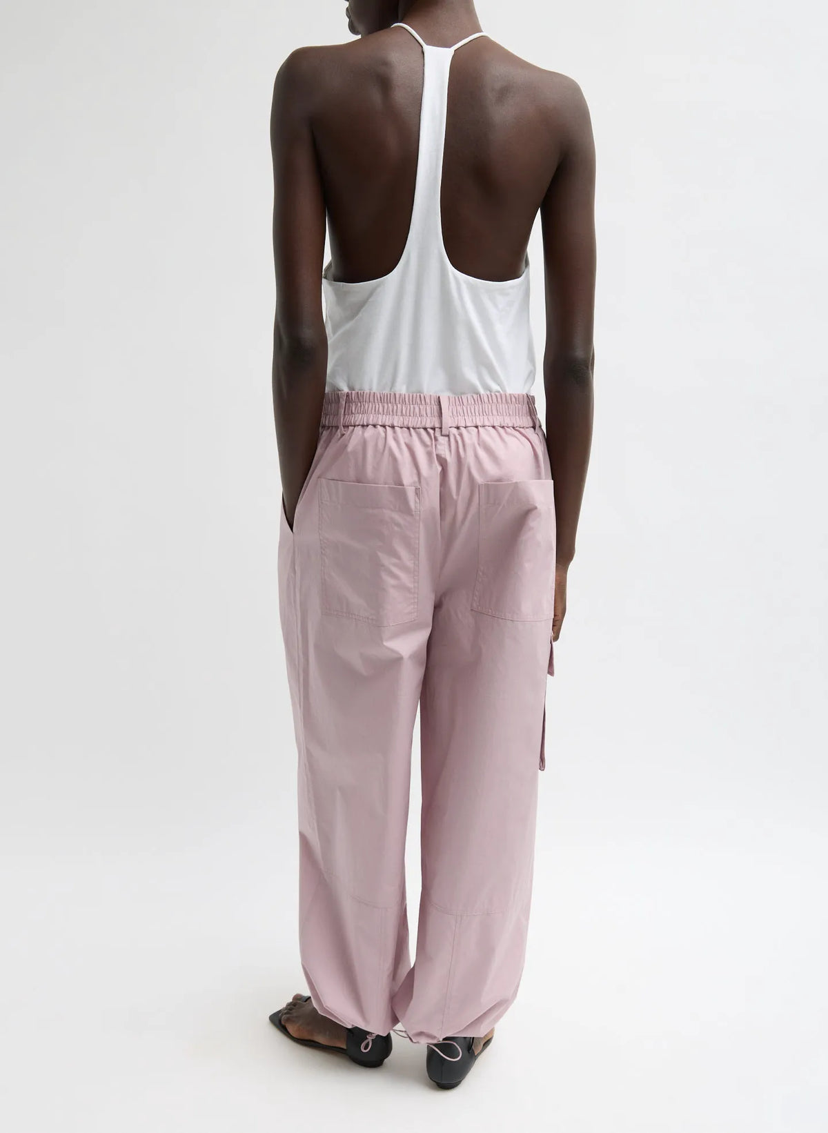 Vintage Cotton Wide Leg Pull On Cargo Pant