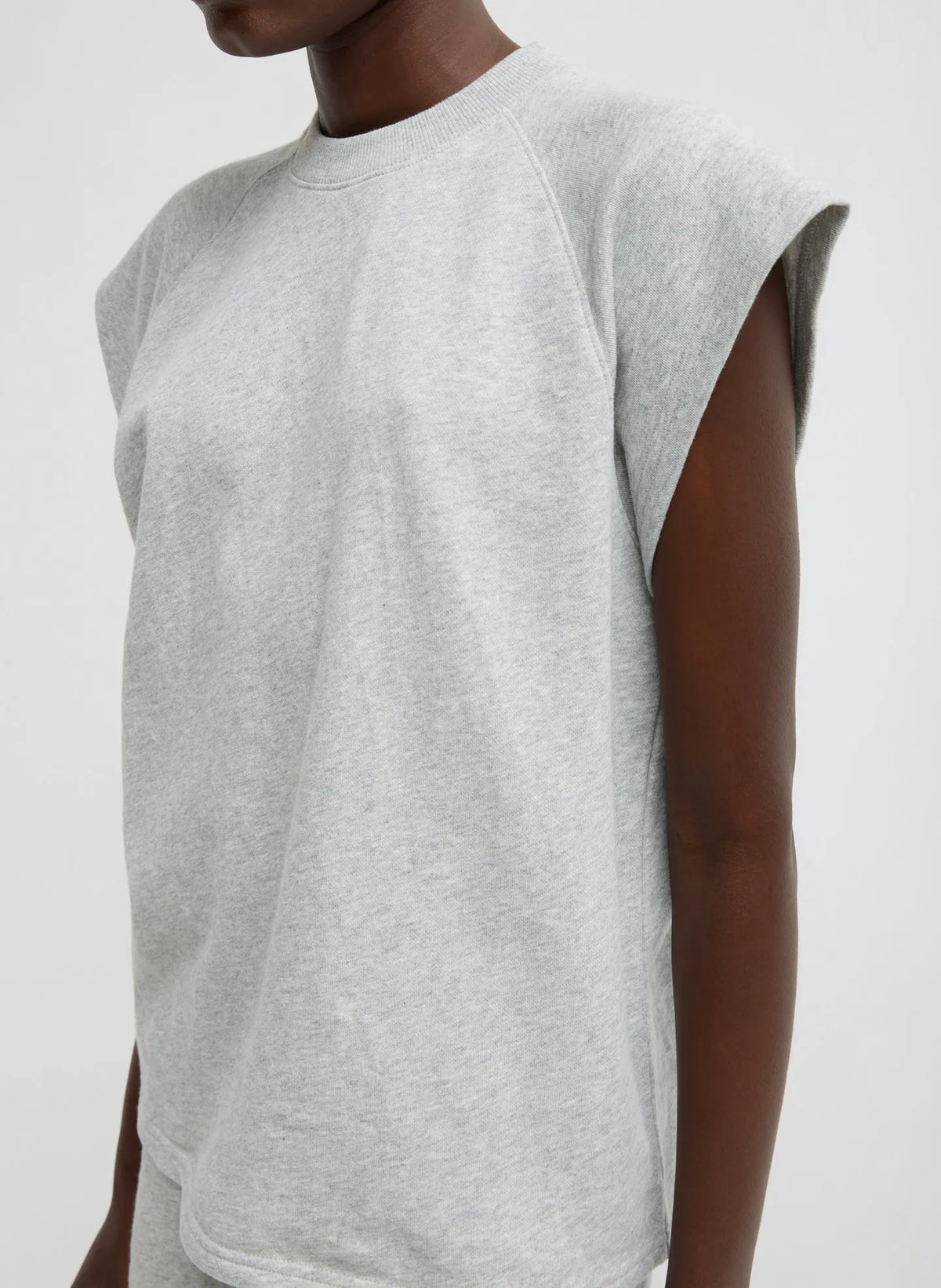 Light Weight Sweatshirting Sleeveless Easy Top