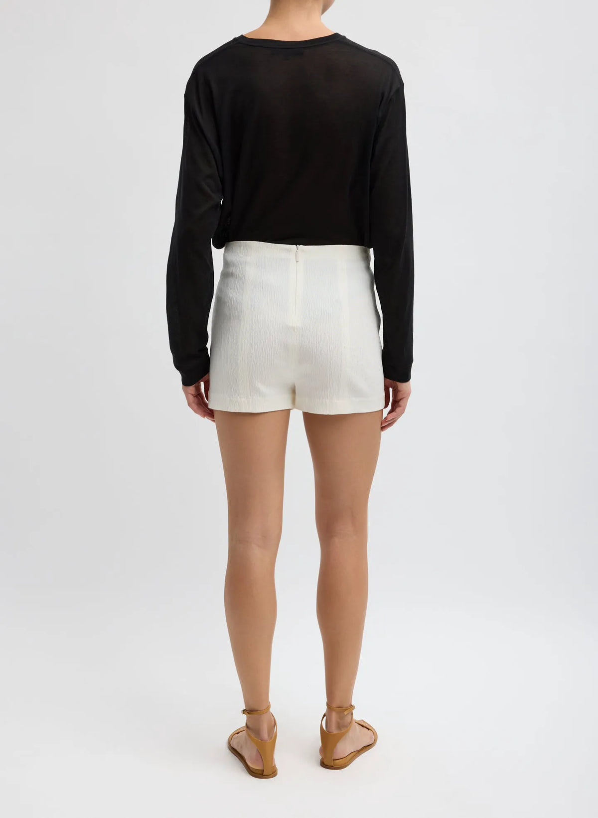Creased Stretch Crepe Skort