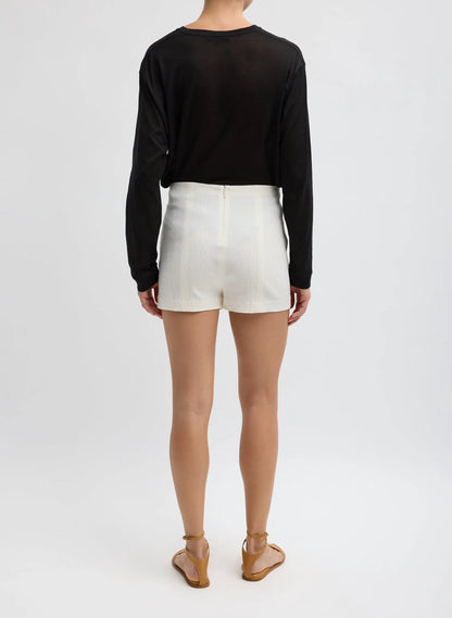 Creased Stretch Crepe Skort