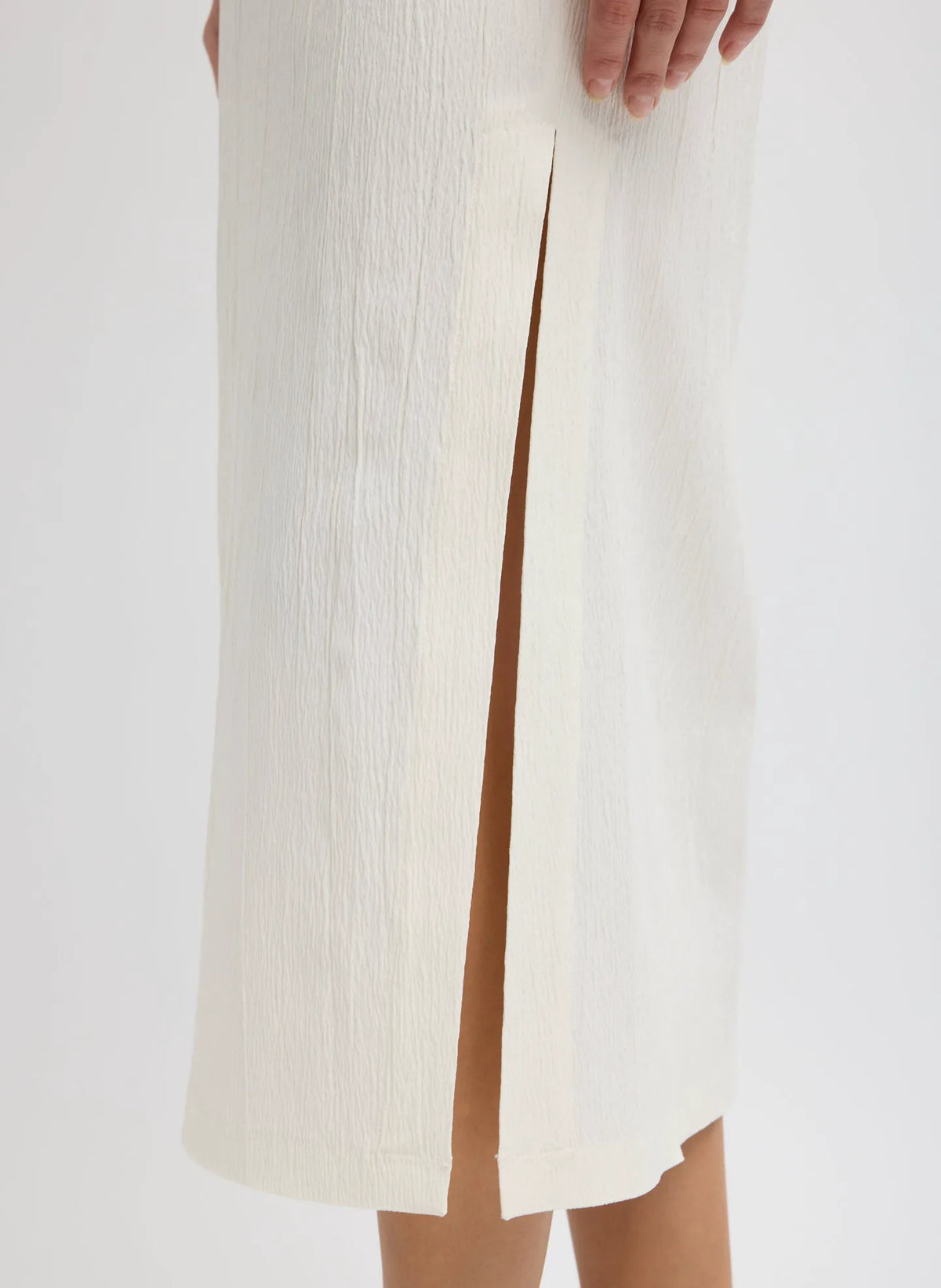 Creased Stretch Crepe Skirt