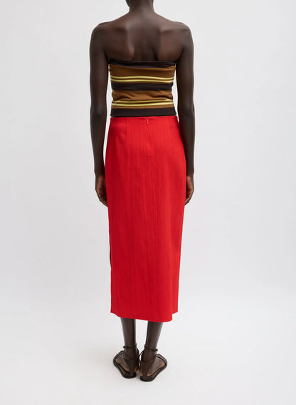 Creased Stretch Crepe Skirt