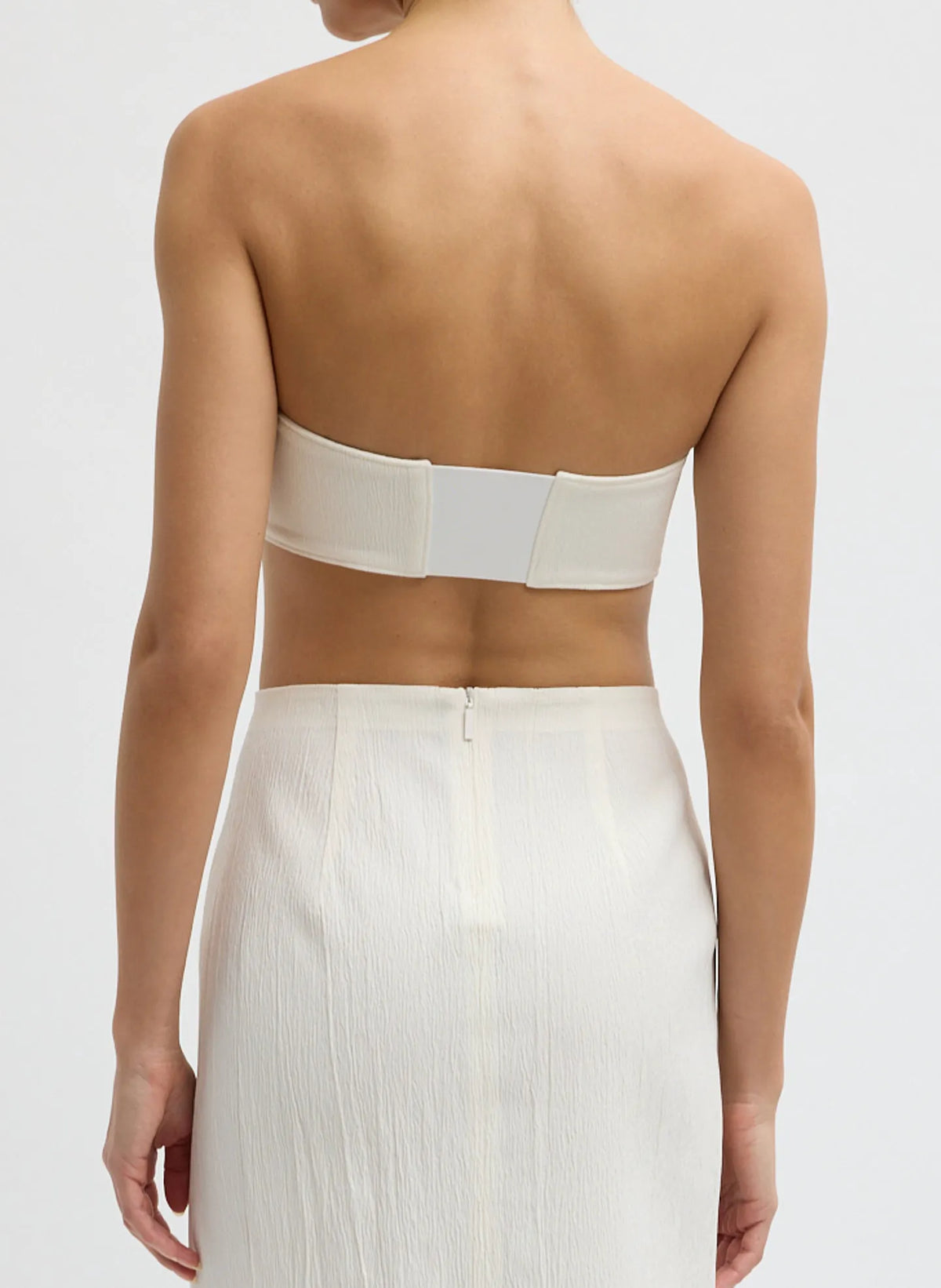 Creased Stretch Crepe Strapless Bralette