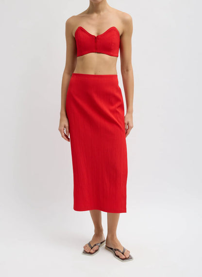 Creased Stretch Crepe Strapless Bralette