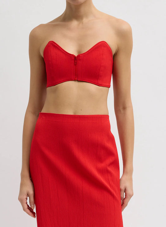 Creased Stretch Crepe Strapless Bralette
