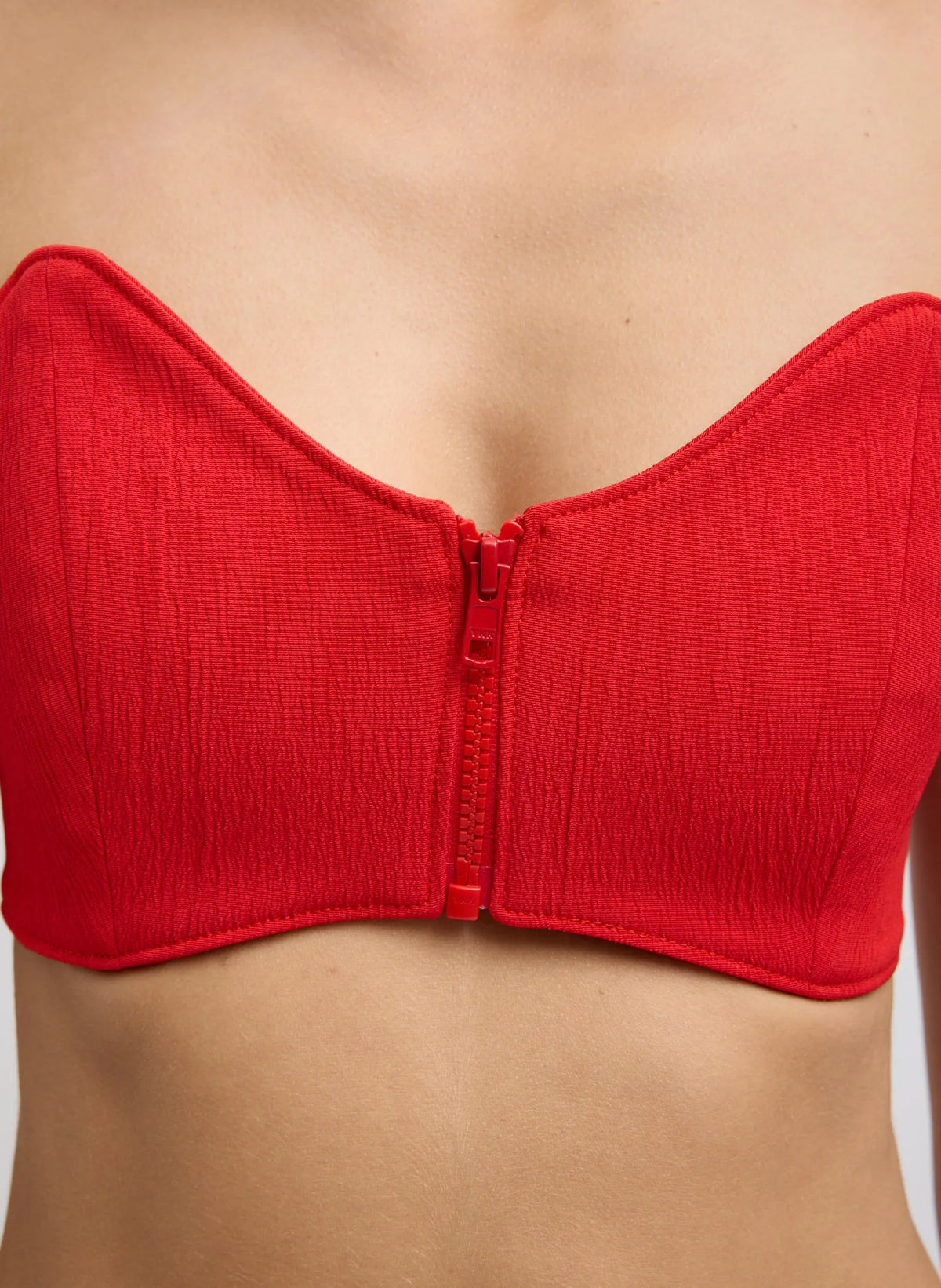 Creased Stretch Crepe Strapless Bralette