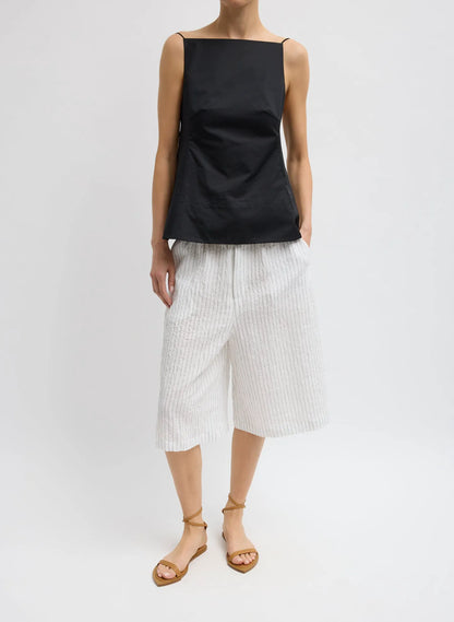Eco Poplin Strappy Open Back Top