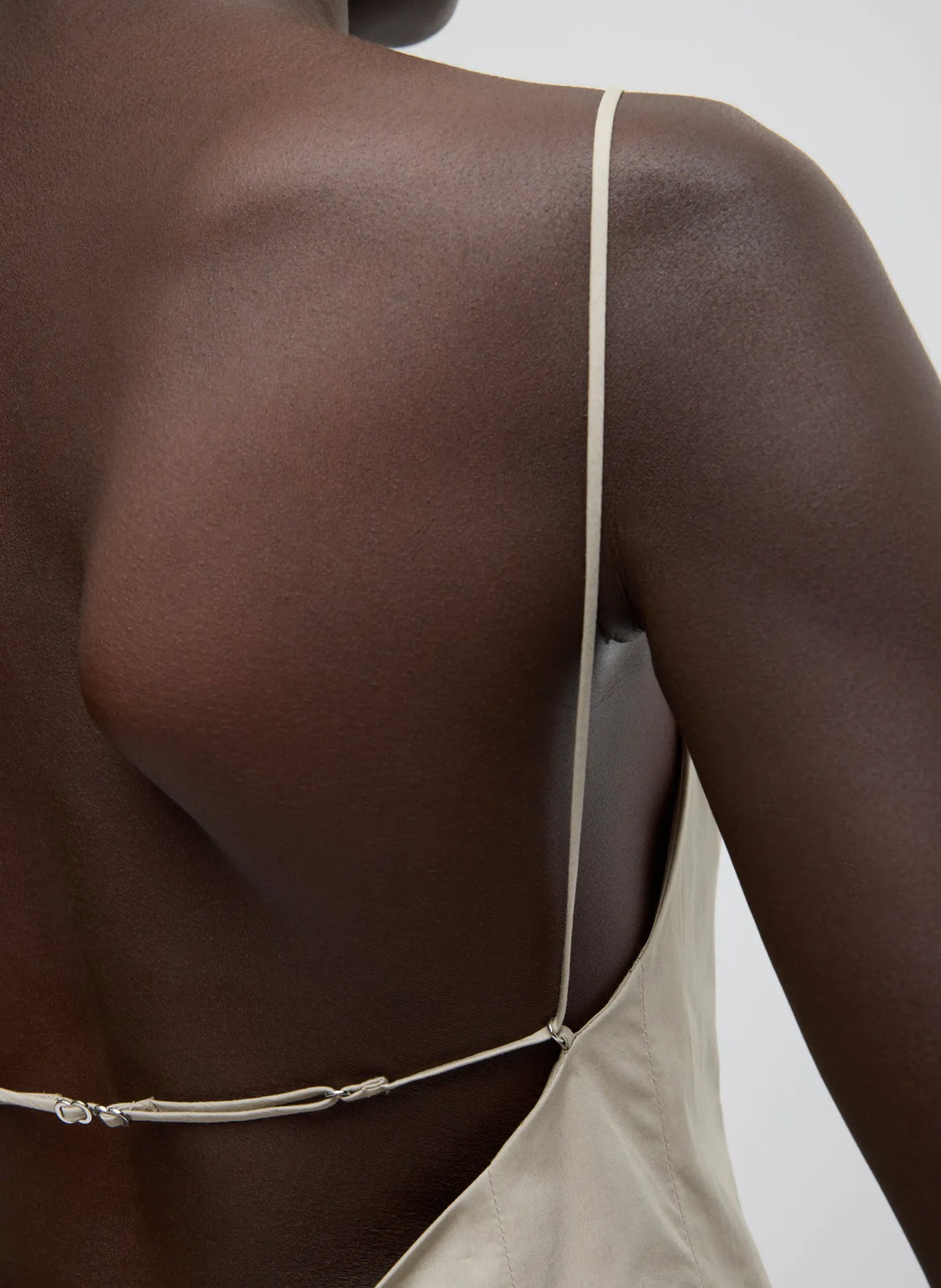 Eco Poplin Strappy Open Back Top