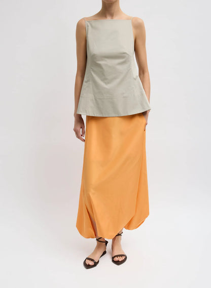 Eco Poplin Strappy Open Back Top