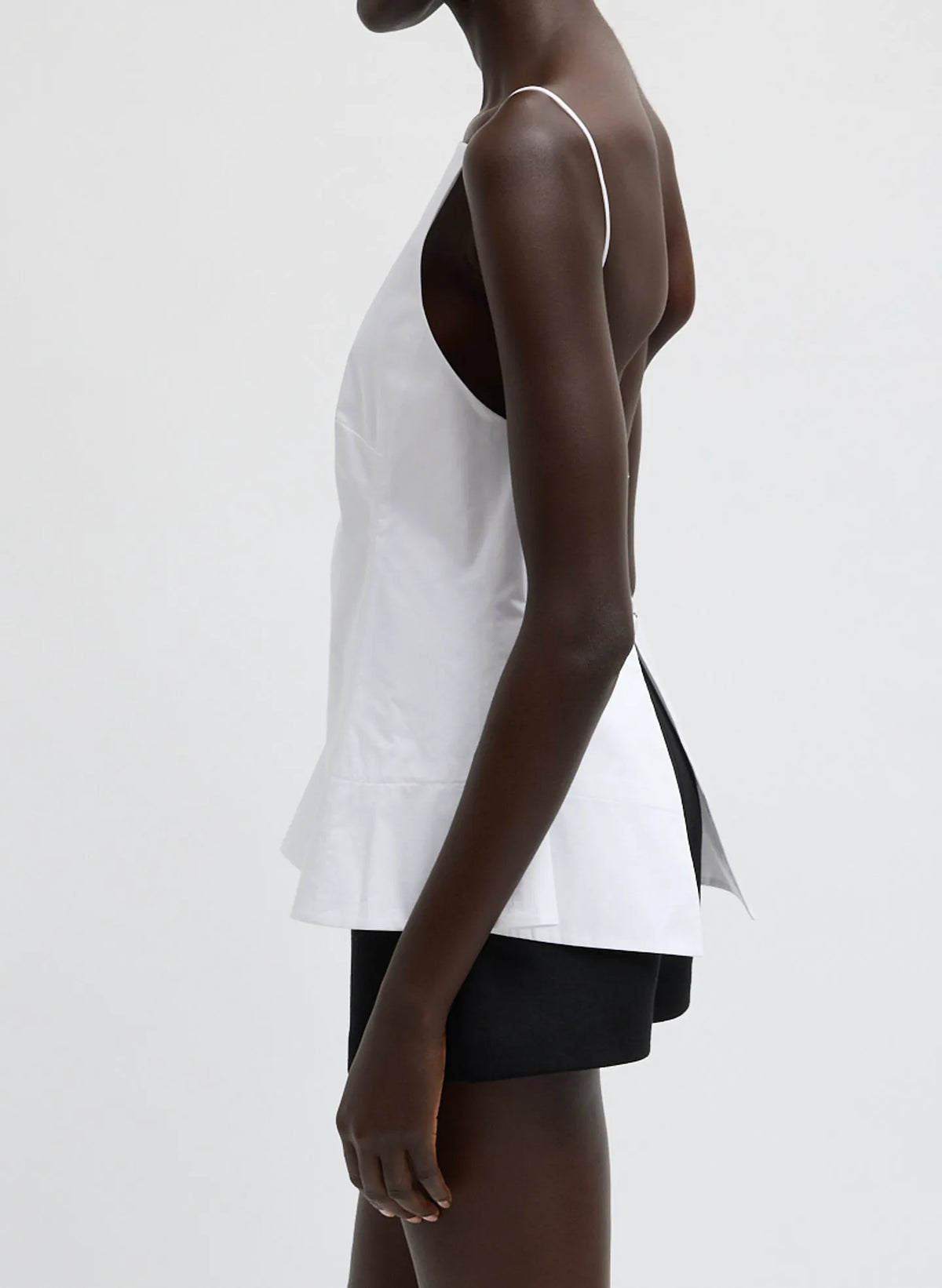 Eco Poplin Strappy Open Back Top