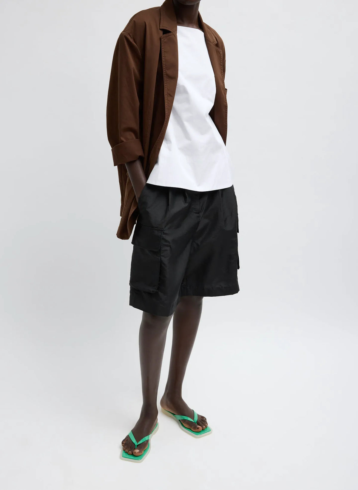Eco Poplin Strappy Open Back Top
