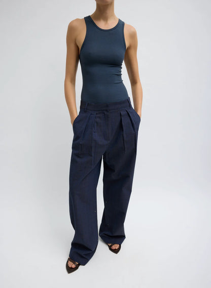 Menswear Crepon Stella Full Length Pant