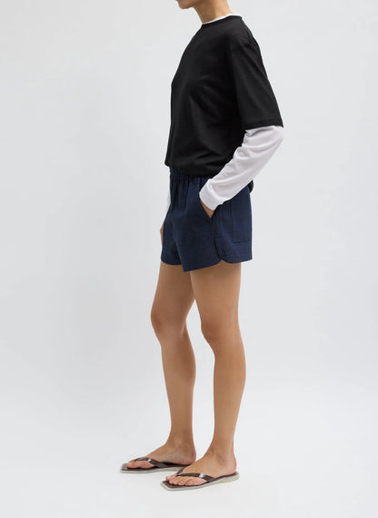 Menswear Crepon Pull On Shorts