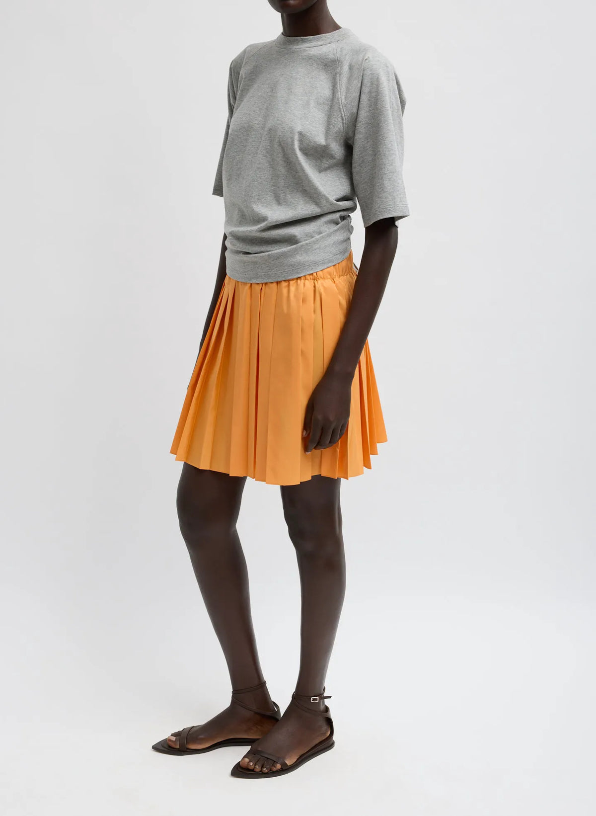 Summer Nylon Pull On Mini Skirt
