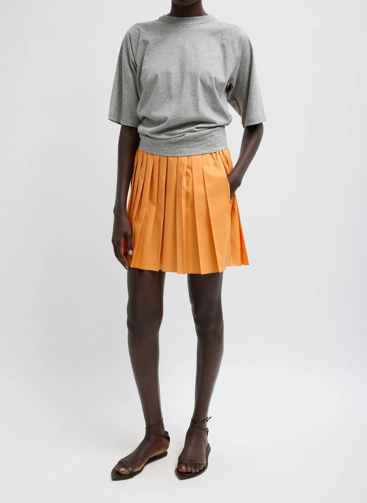 Summer Nylon Pull On Mini Skirt