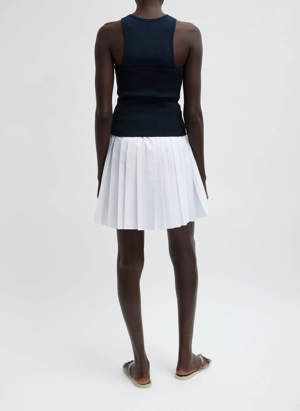 Summer Nylon Pull On Mini Skirt