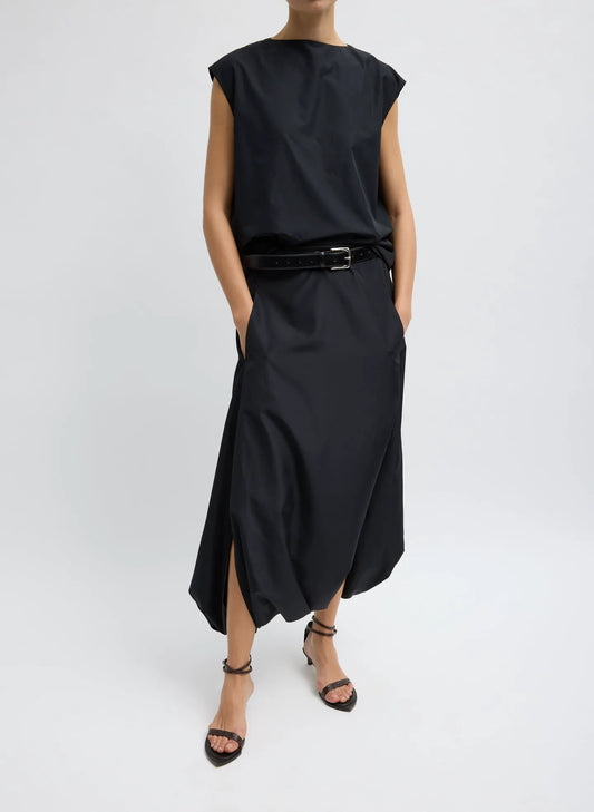 Summer Nylon Flat Front Jalouise Skirt