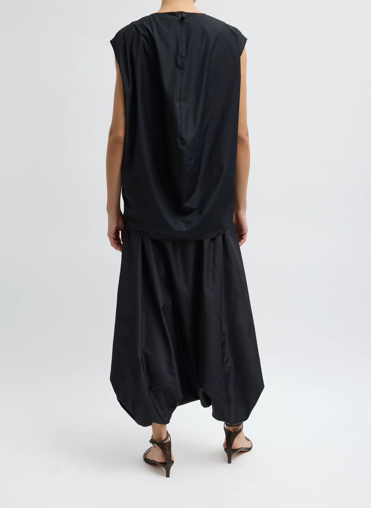 Summer Nylon Flat Front Jalouise Skirt