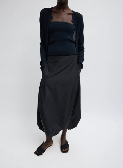 Summer Nylon Flat Front Jalouise Skirt