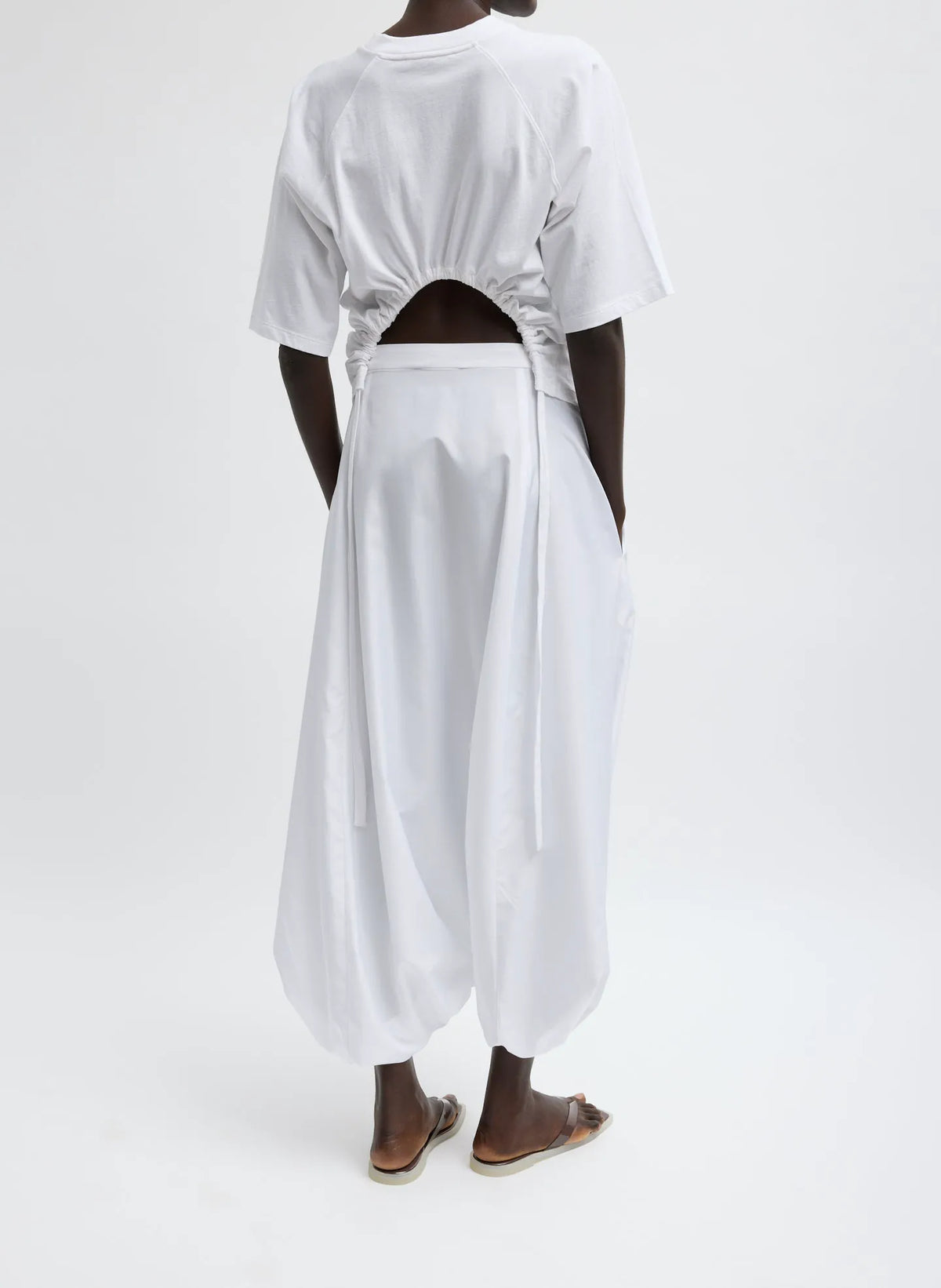 Summer Nylon Flat Front Jalouise Skirt